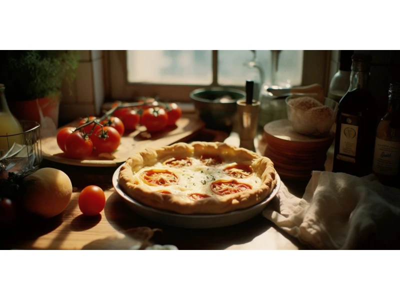 Recept: Tomat- och getostpaj med getost med potatismostäcke